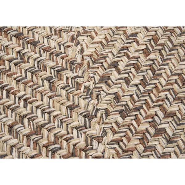 2&x8& Runner Forest Tweed Braided Rug Light Brown - Colonial Mills