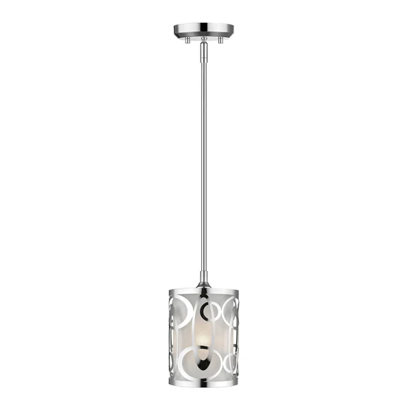 Avery Home Lighting Opal 1-Light Pendant - Size: Nickel Finish/Chrome Finish, Silver