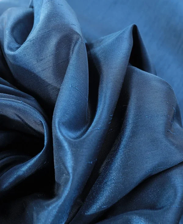 Exclusive Fabrics Vintage Textured Faux Dupioni Silk Curtain PANEL, Size: 50 x 84, Blue