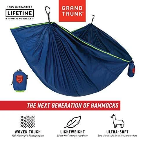 Grand Trunk TRUNKTECH Single Hammock, Navy/Green