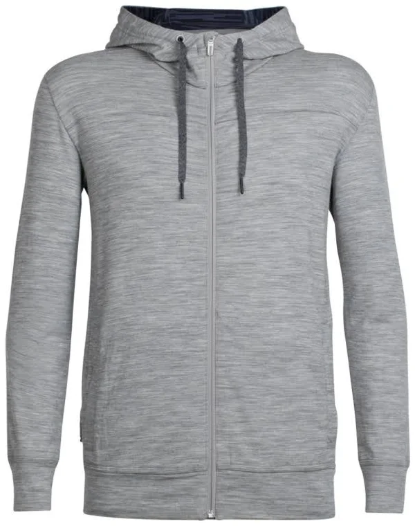 Icebreaker Shifter LS Zip Hood Men Metro Heather-Fathom Heather S Men