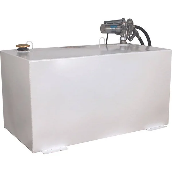 Better Built Steel Transfer Fuel Tank with GPI 12V Fuel Transfer Pump - 100-Gallon, White, Rectangular, 15 GPM, Model 29214988