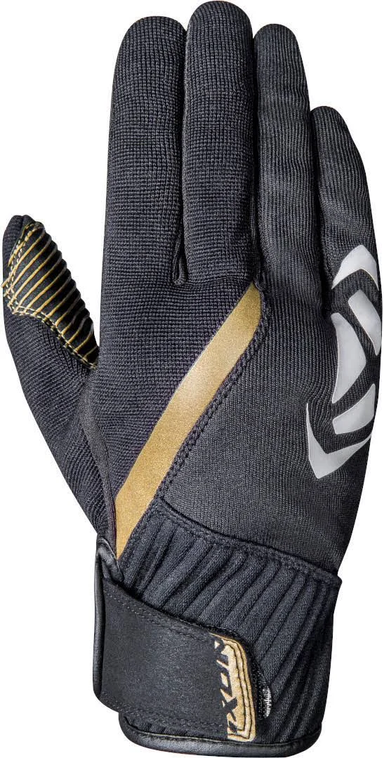 Ixon RS Wheelie Ladies Motorcycle Gloves - Black-Gold, Size M for Women