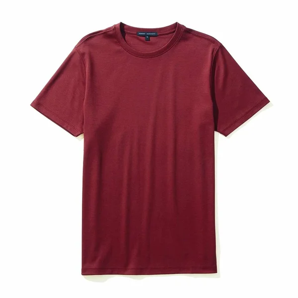 Luxurious Raspberry Pima Crew Neck T-Shirt - Robert Barakett L