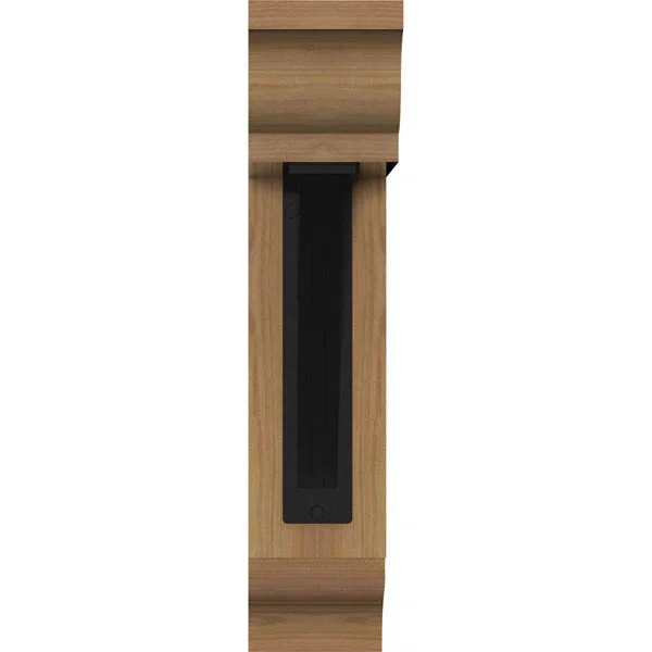 Ekena Millwork 3 1/2x22W x 15 1/2x22D x 18x22H Galveston Traditional Ironcrest Smooth BRACKET - Western Red Cedar (2x22W x 7 1/2x