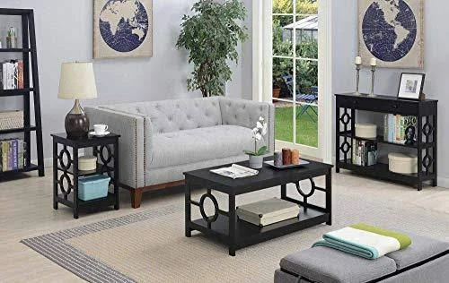 Convenience Concepts Ring 1 Drawer Console Table, Black