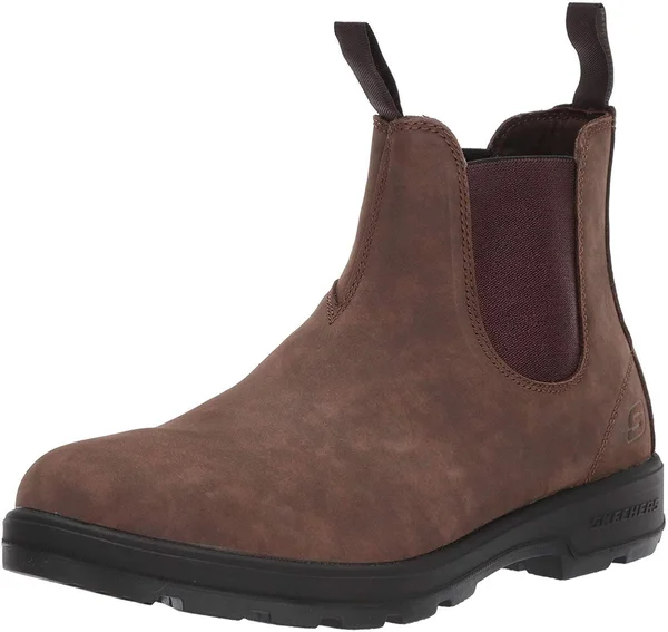 Skechers Men's Relaxed Fit Molton Gaveno Chelsea Boot - Brown