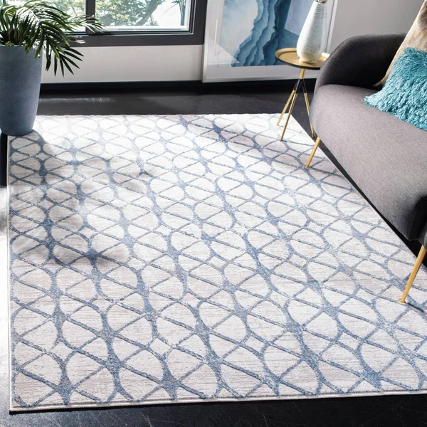 Safavieh Amelia Gray/Blue 4 ft. x 6 ft. Geometric Area Rug