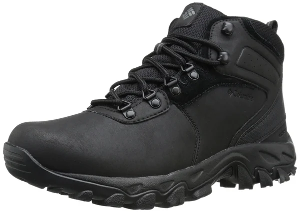 Columbia Men's Newton Ridge Plus II Waterproof Wide Hiking Boot, Black/Black, 9