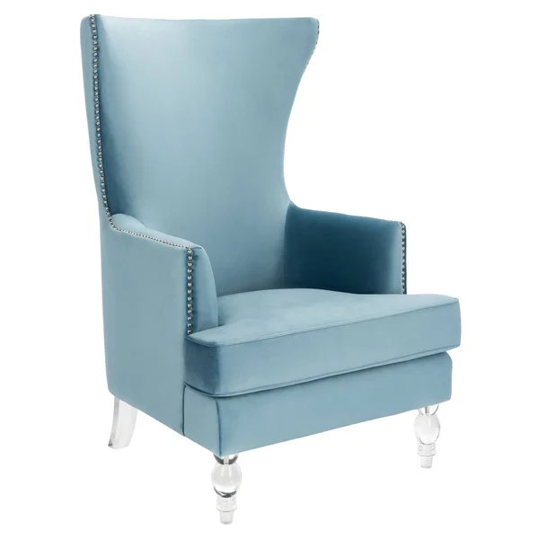 Safavieh Geode Modern Wingback Chair, Light Blue