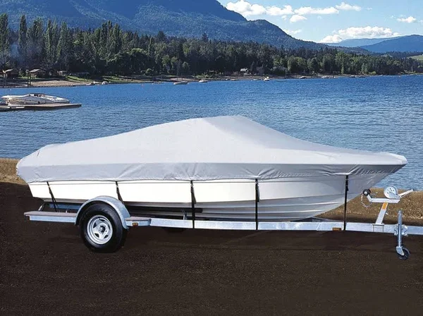 Taylor Made Products Trailerite Semi-Custom Boat Cover for V-Hull Fishing Boats with Outboard Motor (15&10 inch to 16&10 inch Ce