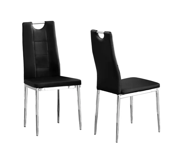 Best Master Furniture Beverly Upholstered Side Chairs, Set of 2, Black