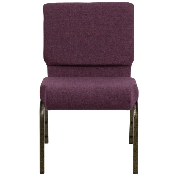 Flash Furniture 21 Church Chairs w/4 Seat and Gold Vein Frame, Plum, 20/Pack 20FCH2214GV005