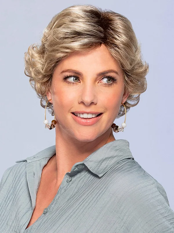 Jon Renau Wigs - Kendall Wig by Jon Renau, 30% Off Sale! 56F51, LT Grey w/ 20% Med Brown Front, Graduating to Grey w/ 30% Med