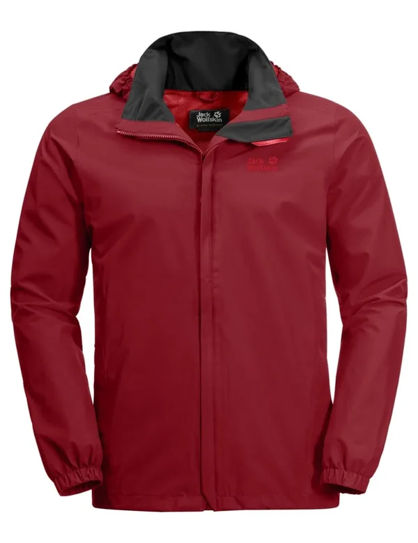Jack Wolfskin Men's Stormy Point Jacket - Small - Red Maroon
