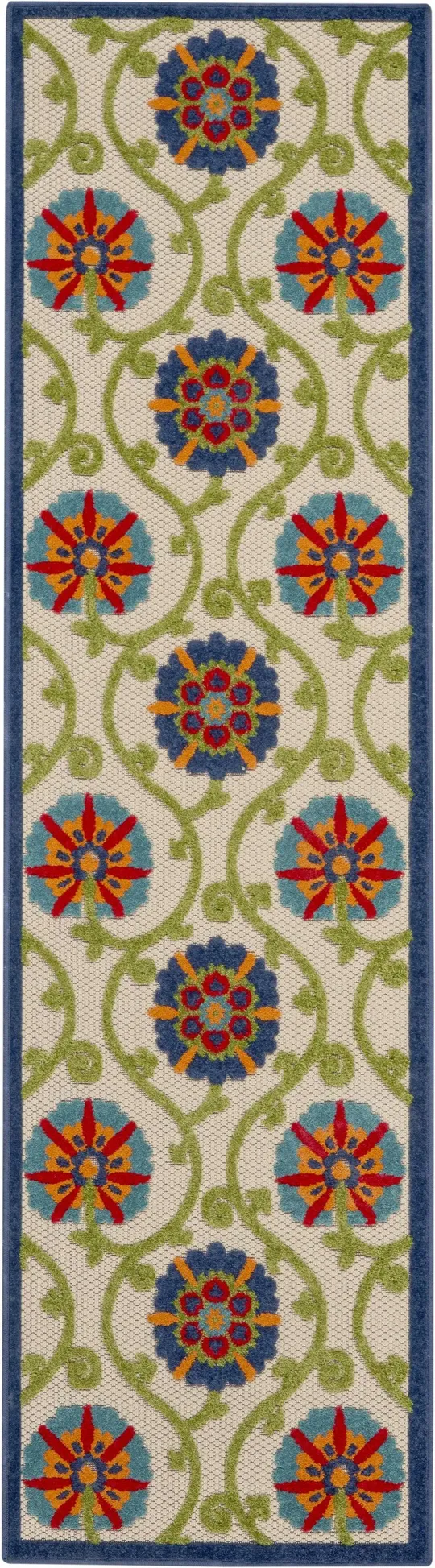 Nourison Aloha Area Rug, Blue/Multicolor, 2&3x22 x 8&
