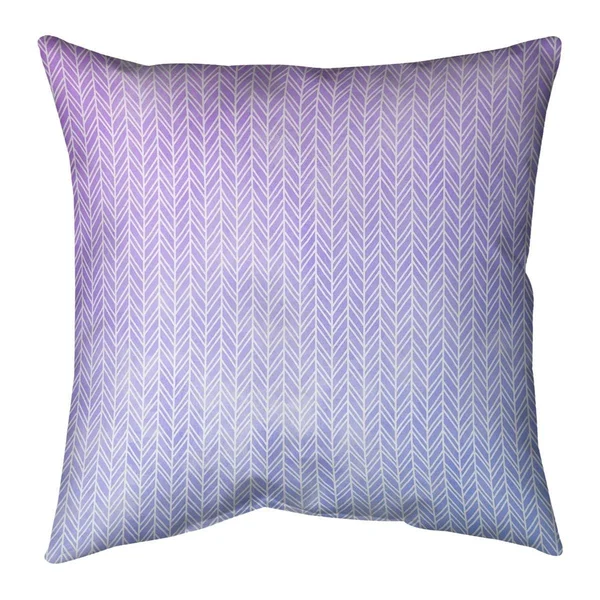 Porch & den Agaard Herringbone Pattern Throw Pillow - 14 x 14 - Pink & Orange - Cotton