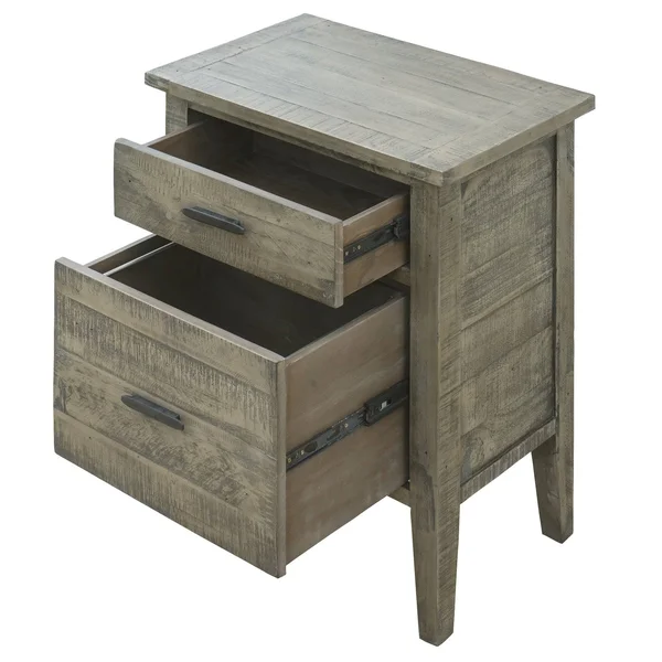 Ashford 2-Set 25-inch Reclaimed Wood Filing Cabinet with Two Drawers in Brown