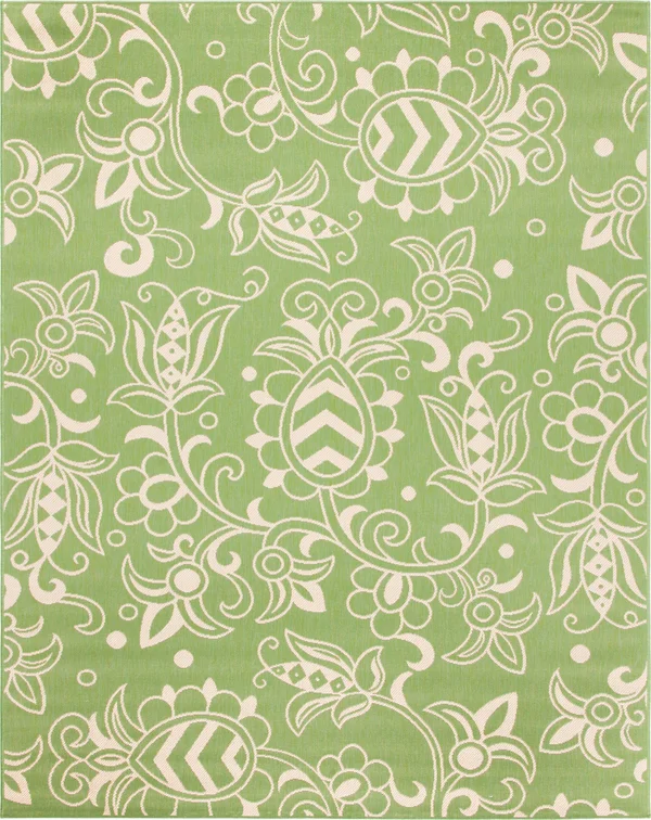 Safavieh Beach House Rug Collection BHS246Y - Green - Beige - 8& x 10&