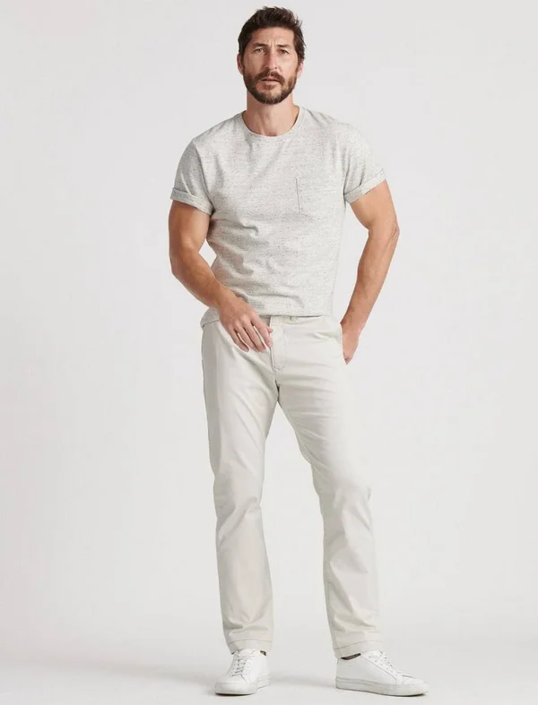 410 Coolmax Stretch Chino Pant - Lucky Brand Men's Chino Pants in Moonstruck Cream - Size 38 x 30