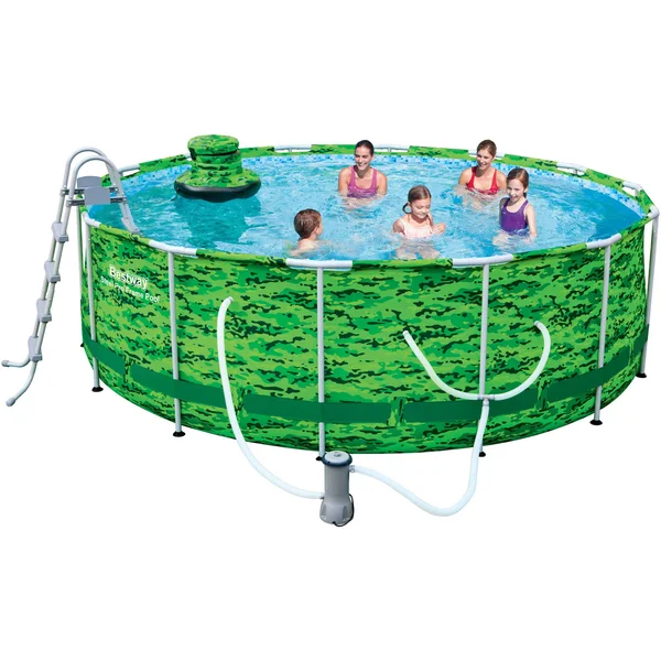 Bestway 14& x 48x22 Camo Steel Pro Frame Above Ground Swimming Pool Set