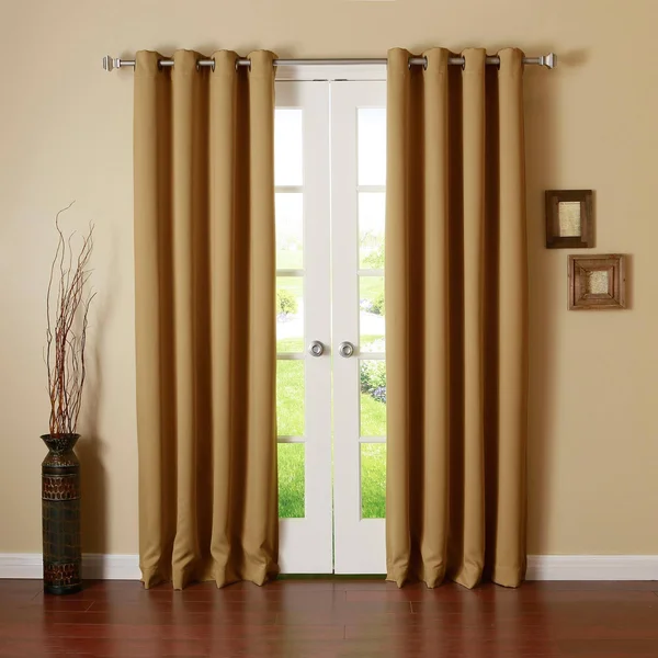 Best Home Fashion, Inc. Solid Blackout Thermal Grommet Curtain Panels Color: Wheat, Size: 96x22 L x 52x22 W