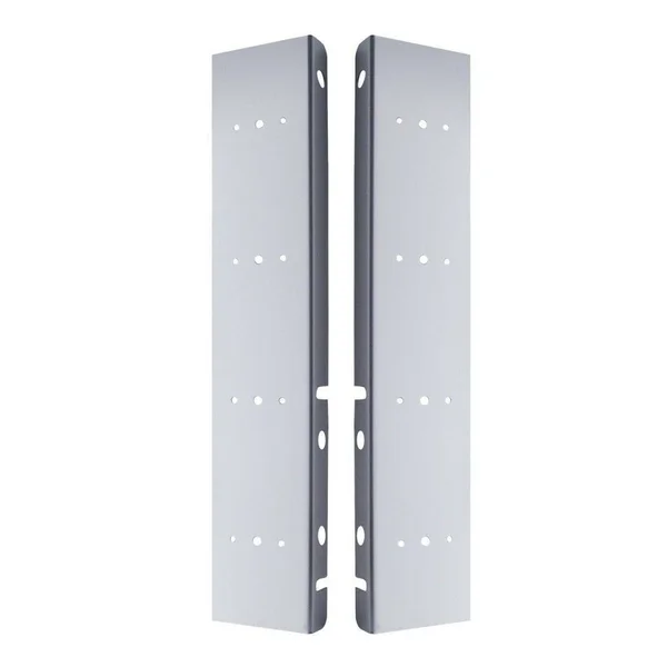 United Pacific 37990 Peterbilt Stainless Front Air Cleaner Bracket w/ Eight 19 LED Watermelon Lights & Bezels - Amber LED/Am
