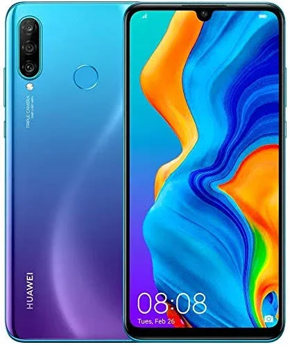 Huawei P30 Lite (128GB, 4GB Ram) 6.15x22 Display, AI Triple Camera, 32MP Selfie, Dual SIM GSM Factory Unlocked MAR-LX3A - US u00