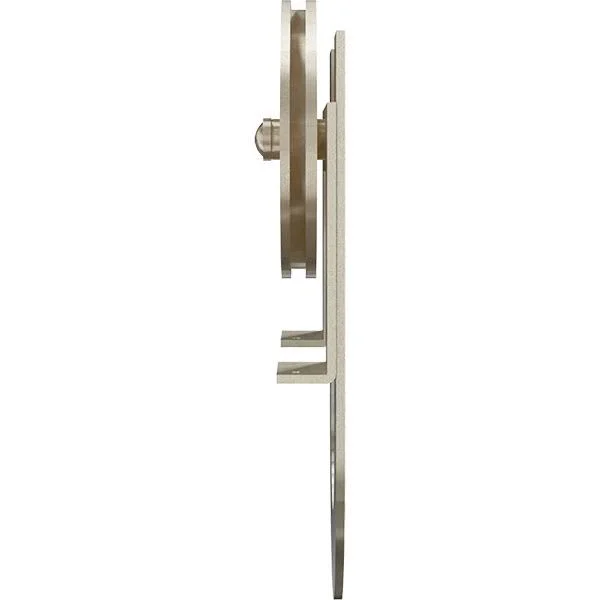Premium Wagon Wheel Horseshoe Roller Hanger w/ Bolts for Barn Door for 1 3/4x22 Doors - White Bronze