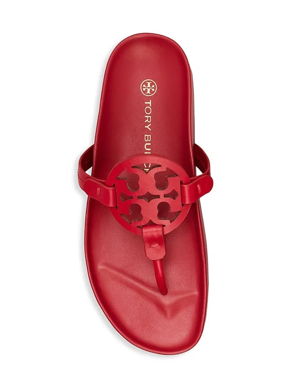 Tory Burch Women's Miller Cloud Thong Sandals - Red - Size 5.5 - Tory Red