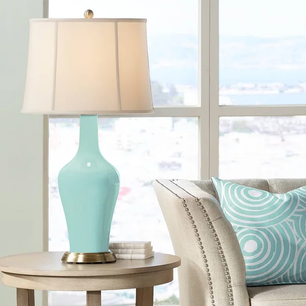 Color + Plus Cay Anya Table Lamp - Blue