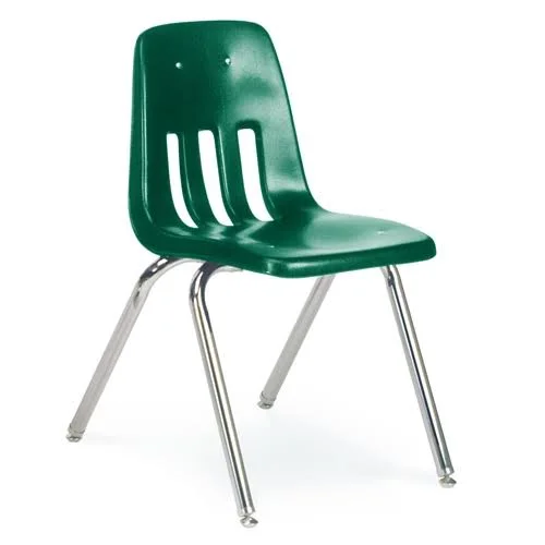 9000 Series Classroom Chairs - 16x22 Seat Height, Squash/Chrome, 4/Carton