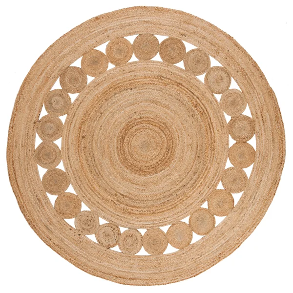 Safavieh Natural Fiber Morgan Braided Jute Area Rug, Natural, 6&6 inch x 6&6 inch Round