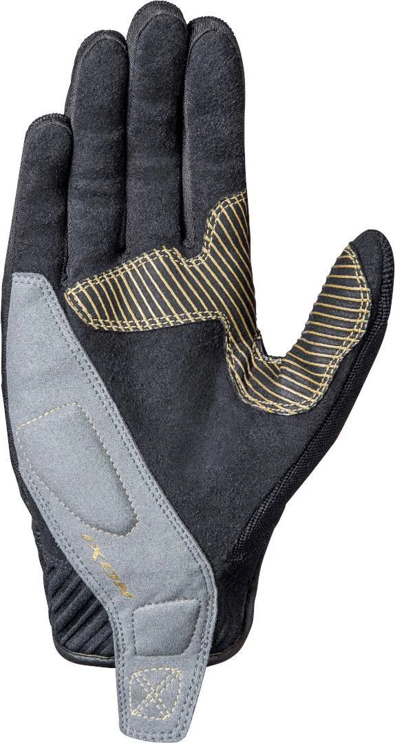 Ixon RS Wheelie Ladies Motorcycle Gloves - Black-Gold, Size M for Women