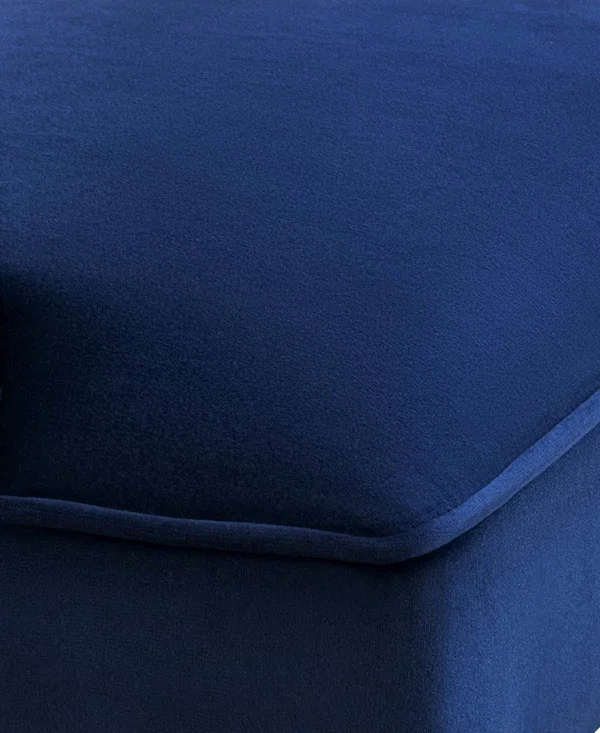 Tiffany Navy Velvet Counter Stool