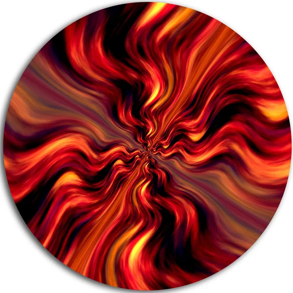 Design Art &Red Infinity Illustration& Graphic Art Print on Metal, Red