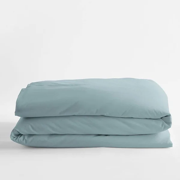 Legends Hotel Supima Cotton Sateen Duvet Cover - Blue Haze, Size Twin, The Company Store