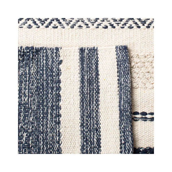 Safavieh Striped Kilim Rug Collection STK502A - Ivory, Navy - 8' x 10'