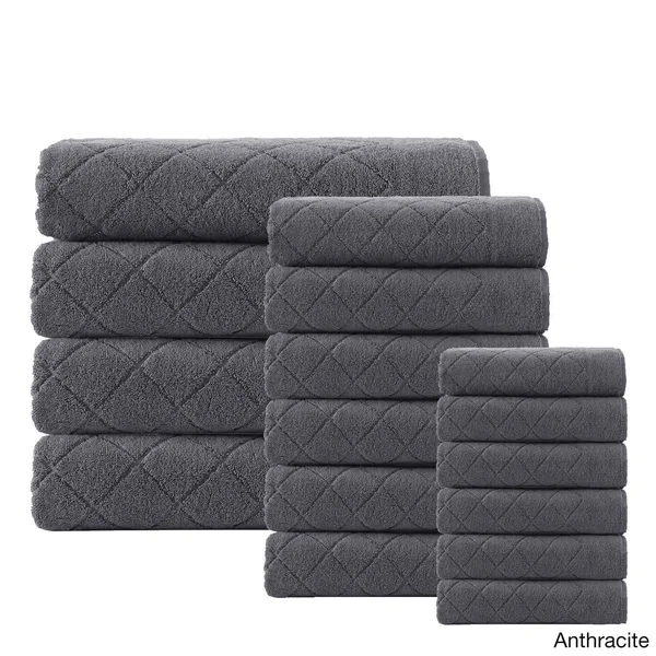Enchante Home Gracious Turkish Cotton Towel Set Silver