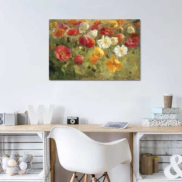 Danhui Nai Large Canvas Art Prints - Poppy Field