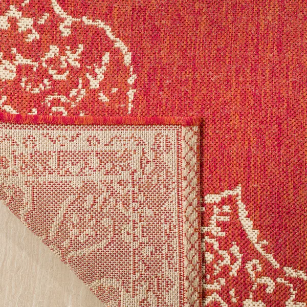 Safavieh Linden LND180Q 6&7x22 x 6&7x22 Square Red - Creme Area Rug