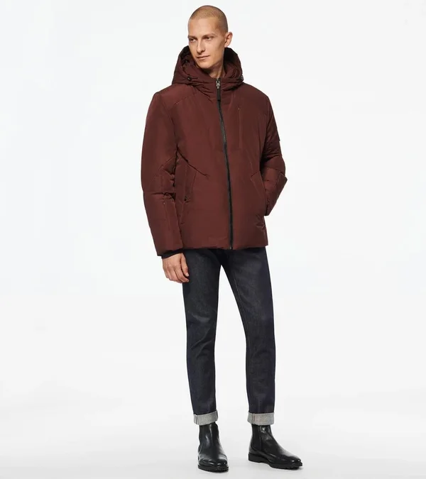 Marc New York Hooded Down Jacket Medium - Oxblood