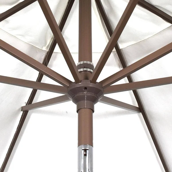 California Umbrella 11 ft. Aluminum Auto Tilt Olefin Patio Umbrella - Red