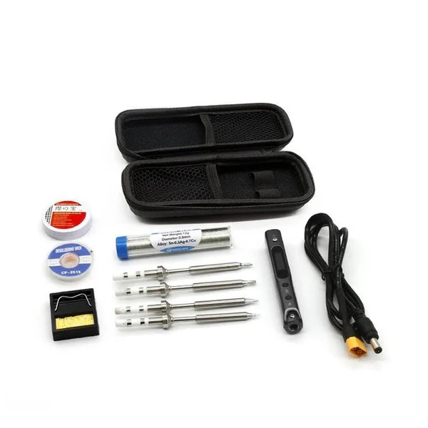 Sequre Mini Sq-001 65W Digital OLED Soldering Iron Kit w/Tool Bag - Black