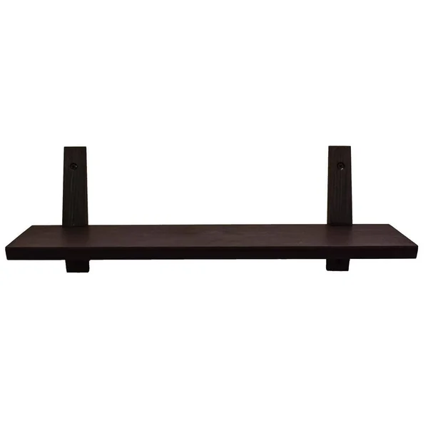 Emark Black 24-in L x 8-in D Wood Bracket Shelf - 03WD41102468