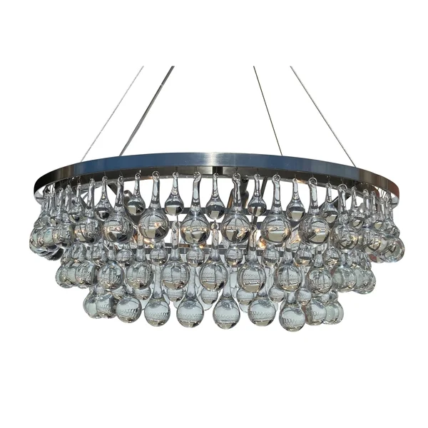 Celeste 8 Light Chandelier, Brushed Nickel Finish, with Wires