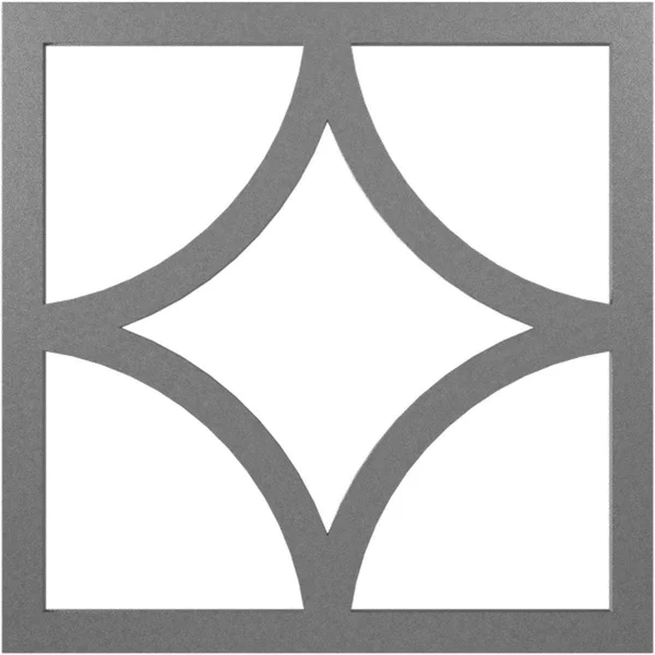 Ekena Millwork CMPP28X28STSNI 28x22OD x 17 7/8x22ID x 3/4x22P Statesman Architectural Grade PVC Pierced Ceiling Medallion, Nicke