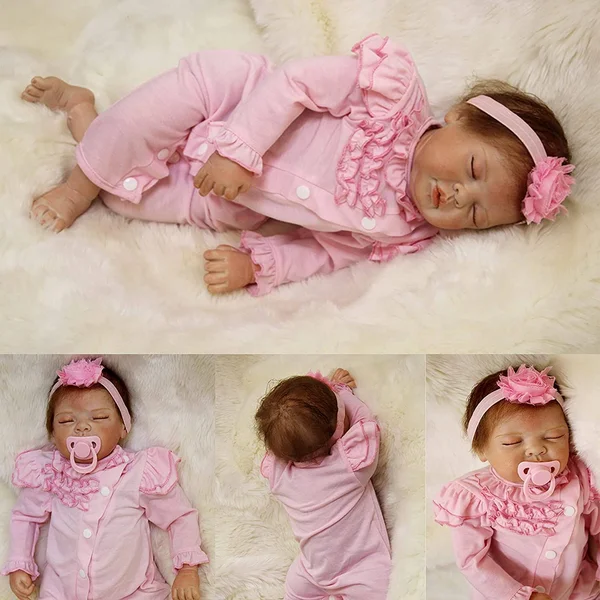 ZIYIUI Reborn Dolls 22 Inch/55cm Reborn Baby Toddler Girl Doll Real Life Sleeping Newborn Reborn Babies Soft Silicone Dolls Gift