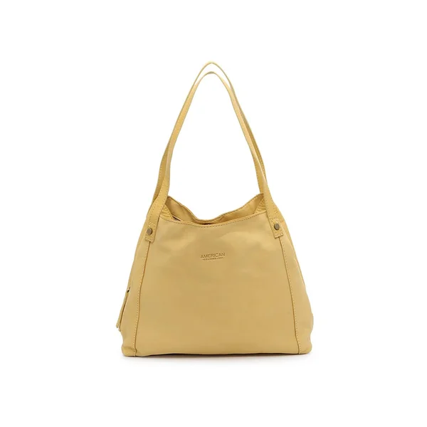 American Leather Co. Leather Shoulder Bag, Women's, Yellow, Size One Size, Handbags, Shoulder Bag