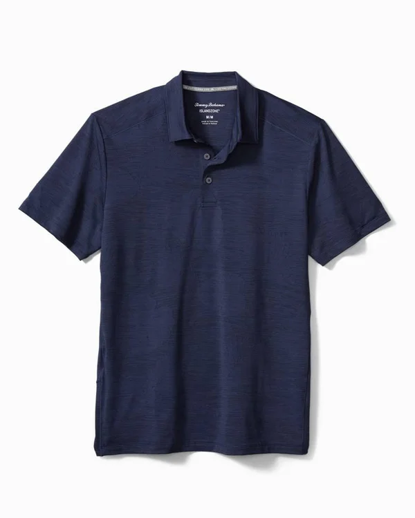 Tommy Bahama Men's Delray Frond IslandZone Polo - Ocean Deep - Size M